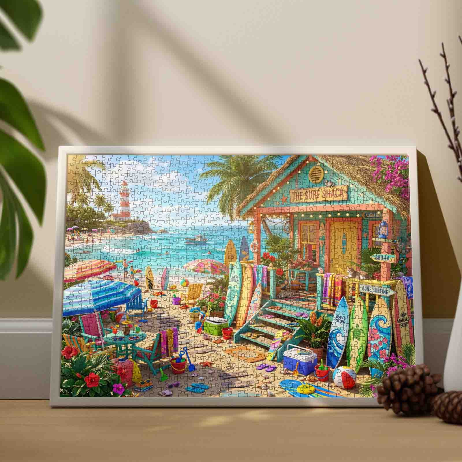Tropical Surf Shack Beach Paradise Jigsaw Puzzle – Tucocoo