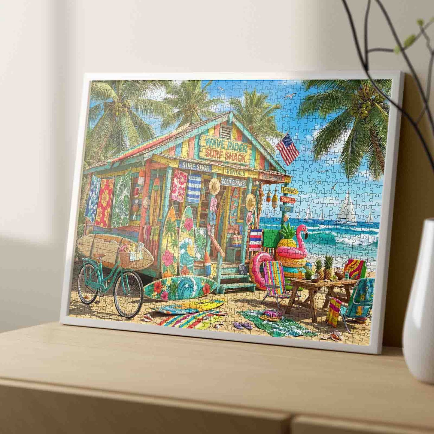 Tropical Surf Shack Paradise Jigsaw Puzzle