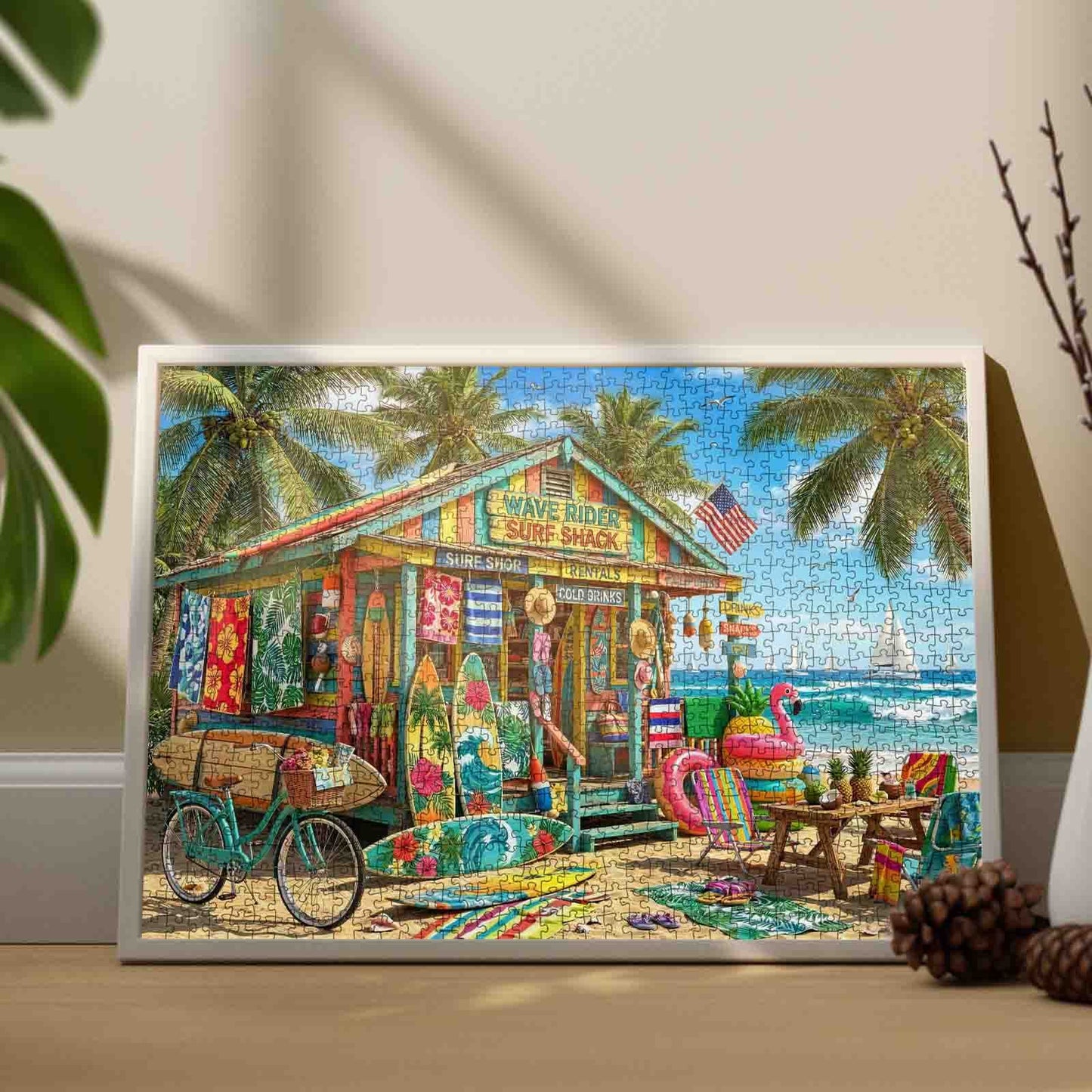 Tropical Surf Shack Paradise Jigsaw Puzzle