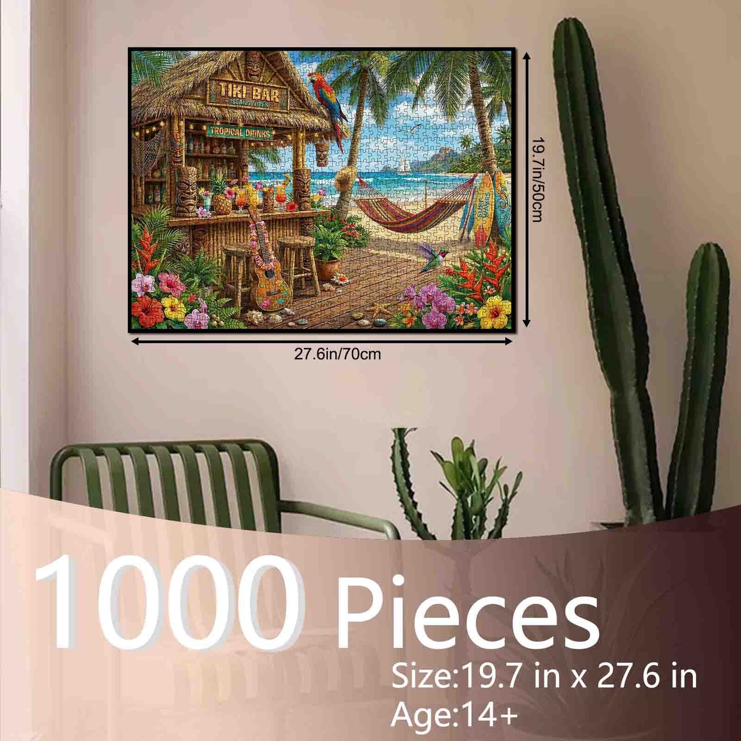 Tropical Tiki Bar Island Escape Jigsaw Puzzle