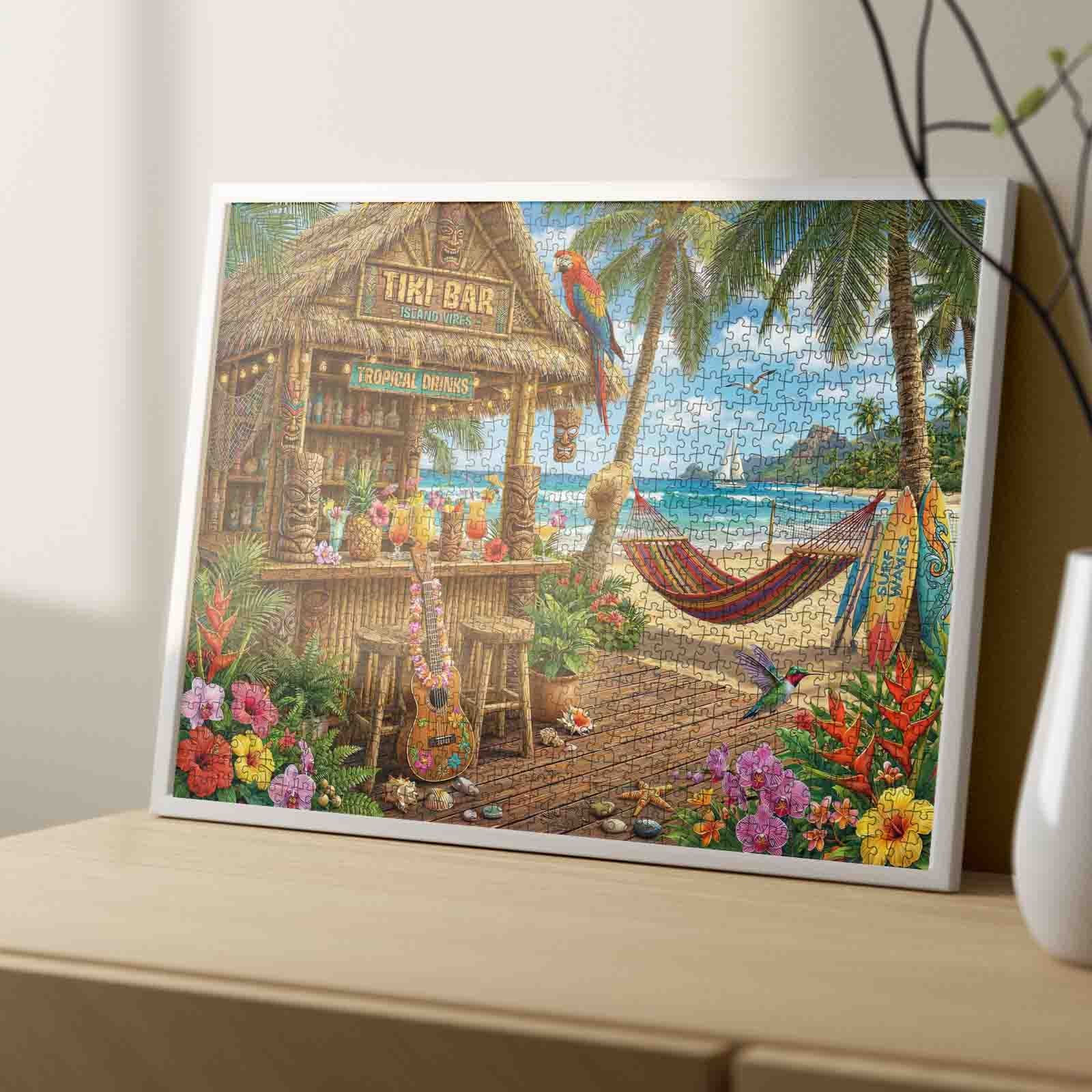 Tropical Tiki Bar Island Escape Jigsaw Puzzle