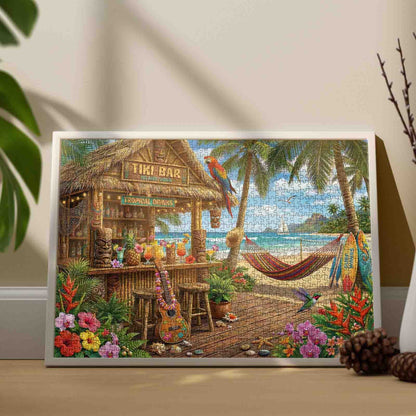 Tropical Tiki Bar Island Escape Jigsaw Puzzle