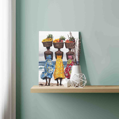 Tropical Beach Sisters Paint by Numbers