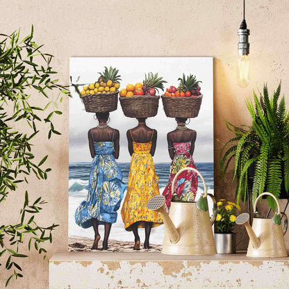 Tropical Beach Sisters Paint by Numbers