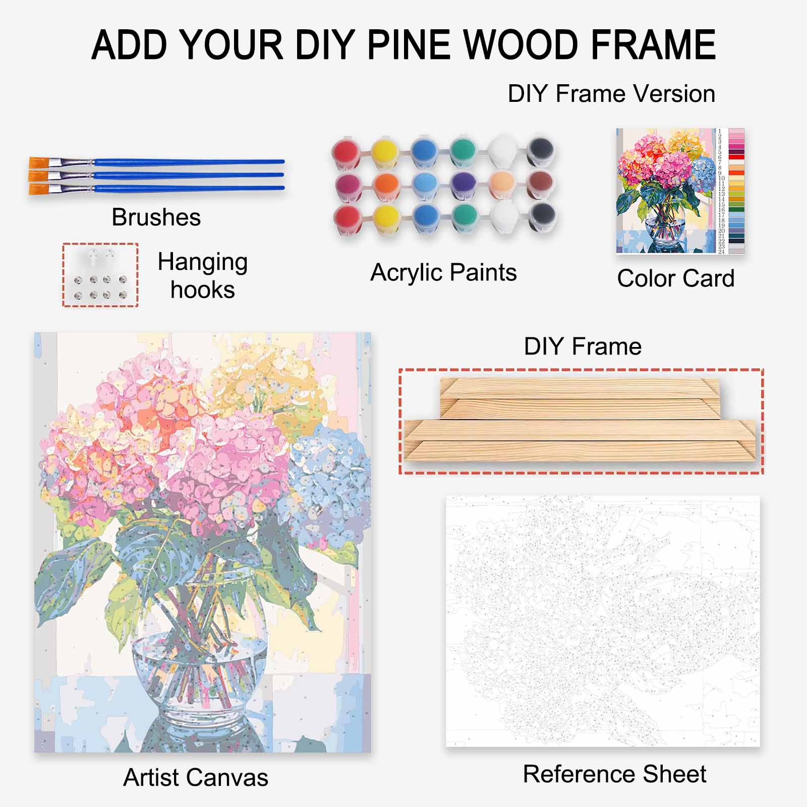 Yellow Shopfront and Flower Bike Paint by Numbers – Tucocoo