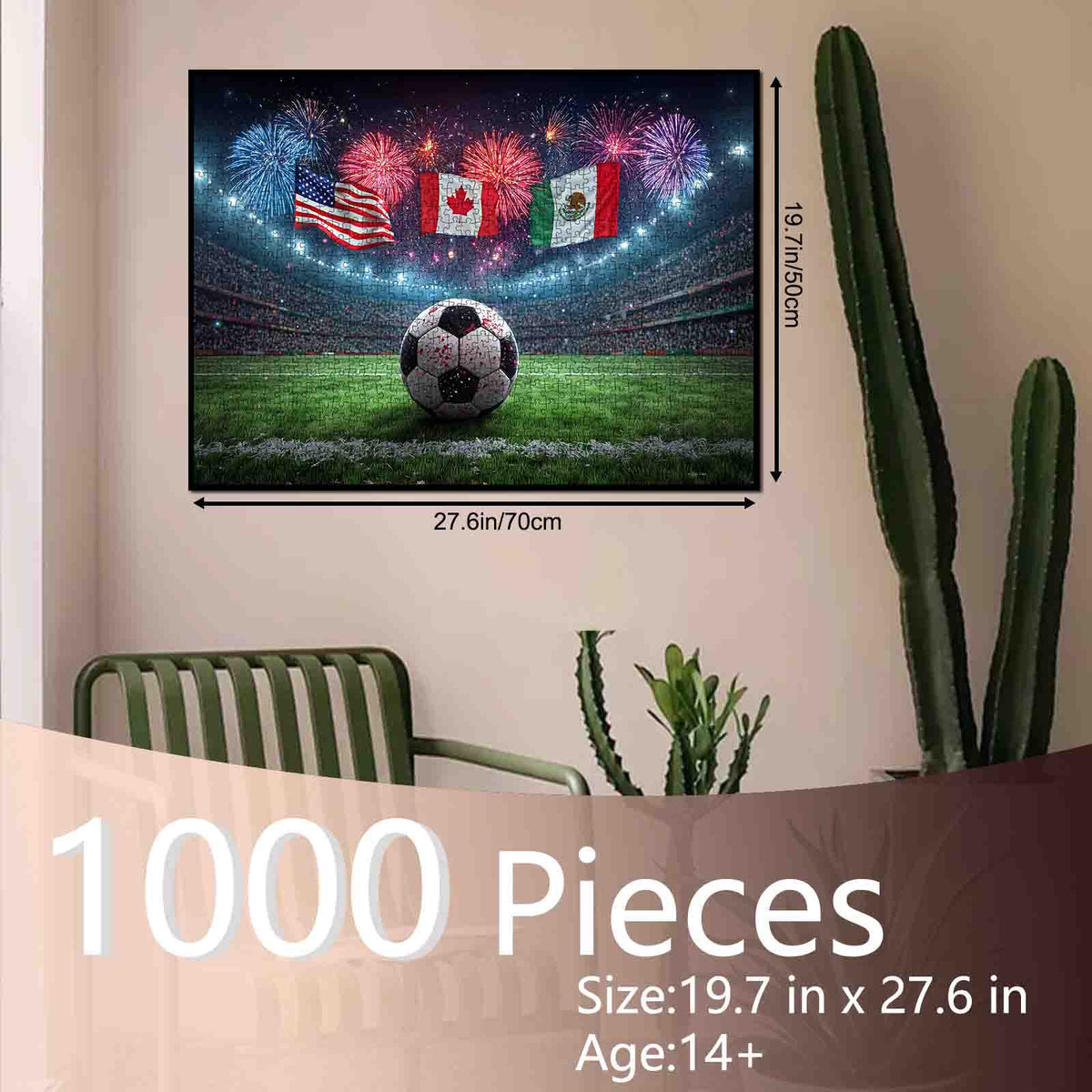 USA Canada Mexico Soccer Celebration Jigsaw Puzzle