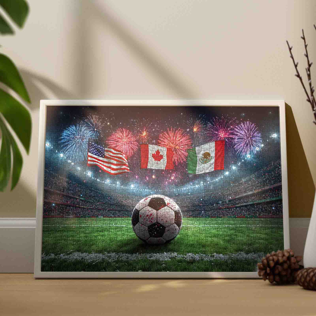 USA Canada Mexico Soccer Celebration Jigsaw Puzzle