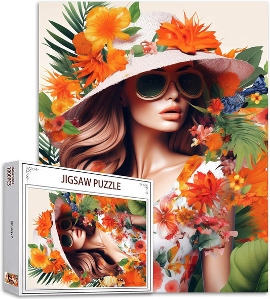 Fashion Model Wearing Sunglass Jigsaw Puzzles