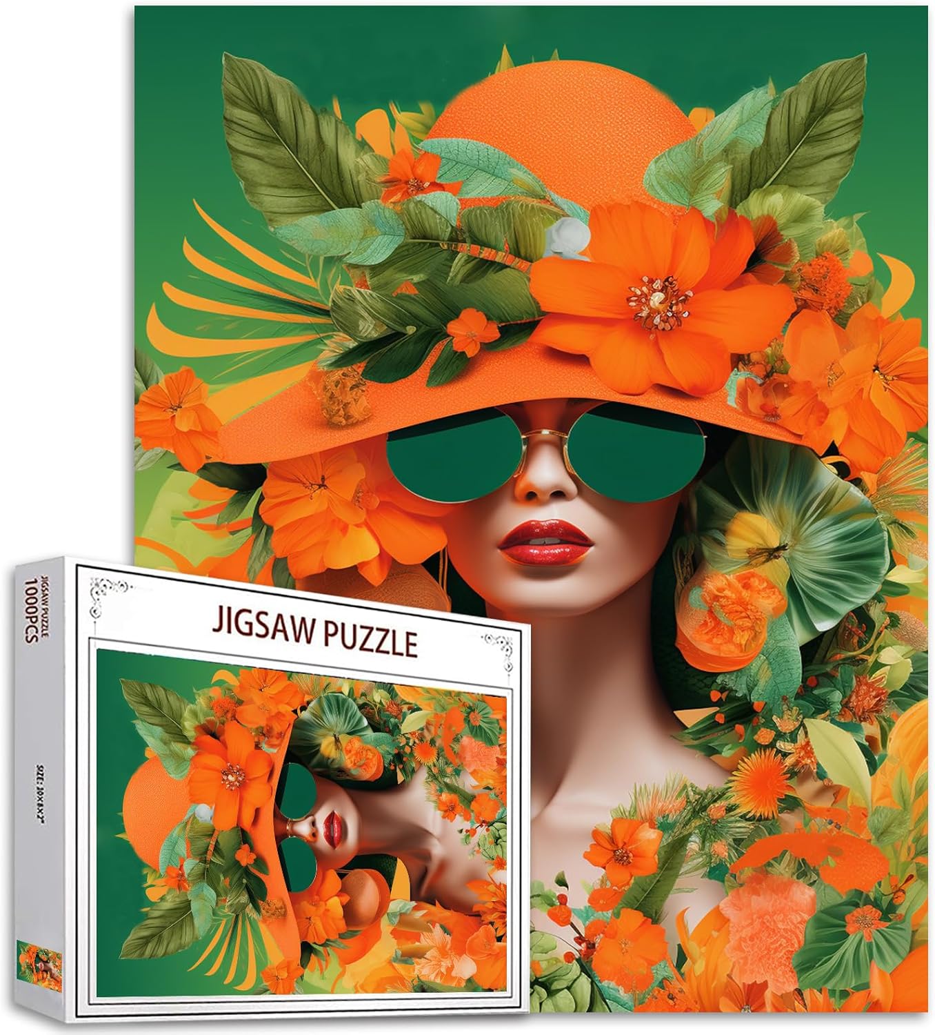 Summer Theme Model Orange Painting Jigsaw Puzzles