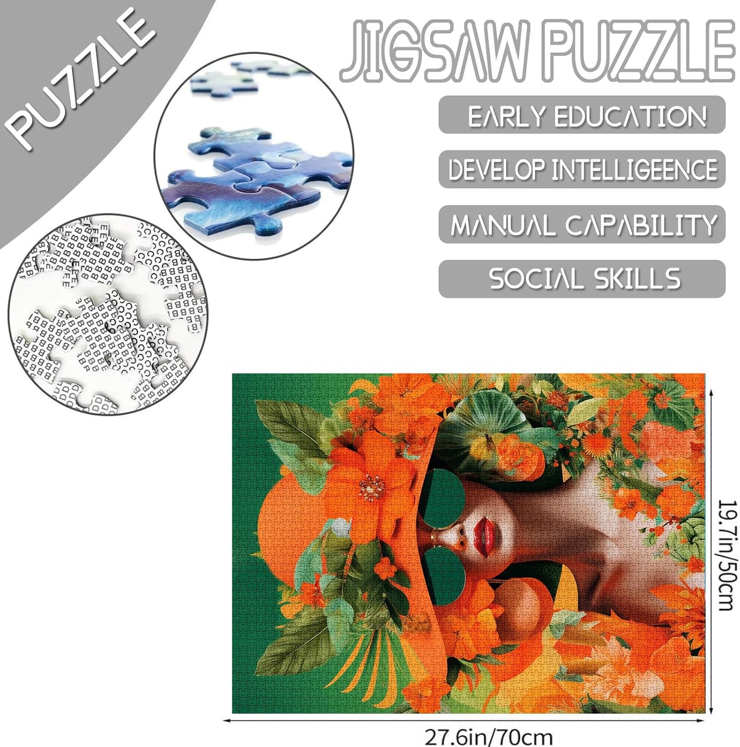 Summer Theme Model Orange Painting Jigsaw Puzzles