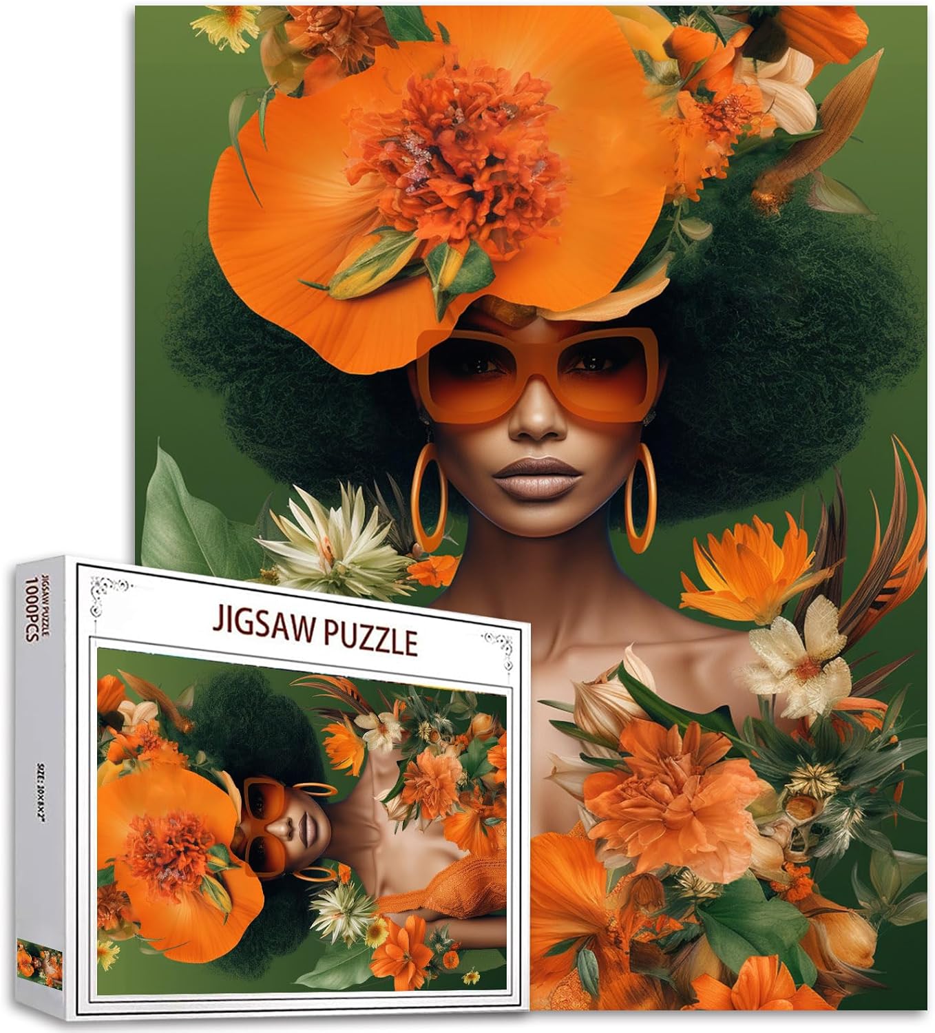 Sexy African Model Painting Jigsaw Puzzles