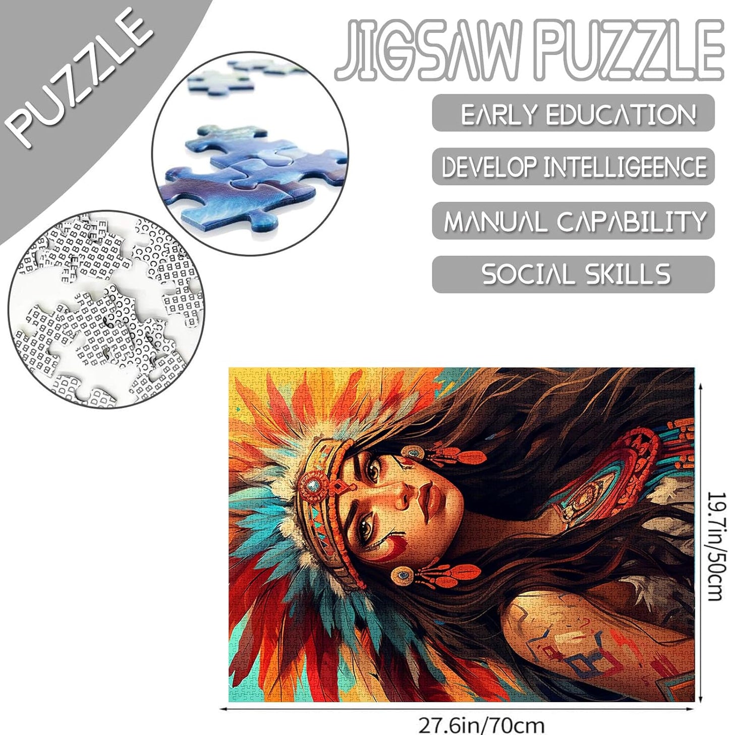 Native America Woman Jigsaw Puzzles