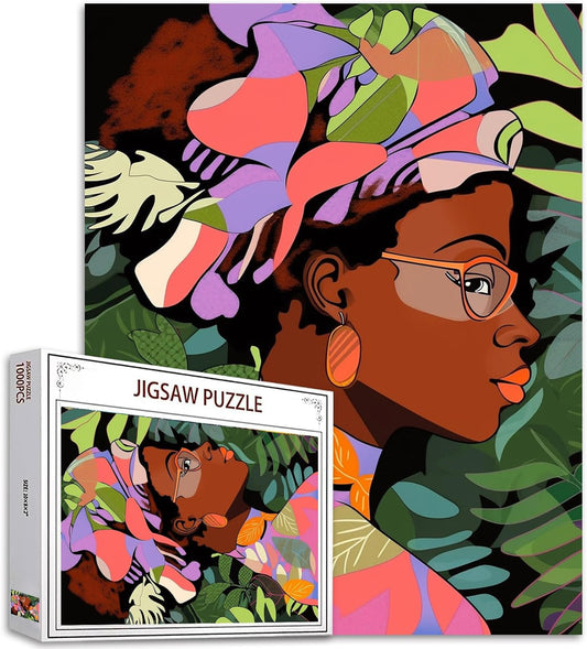 Cool Black Girl Boho Jigsaw Puzzles