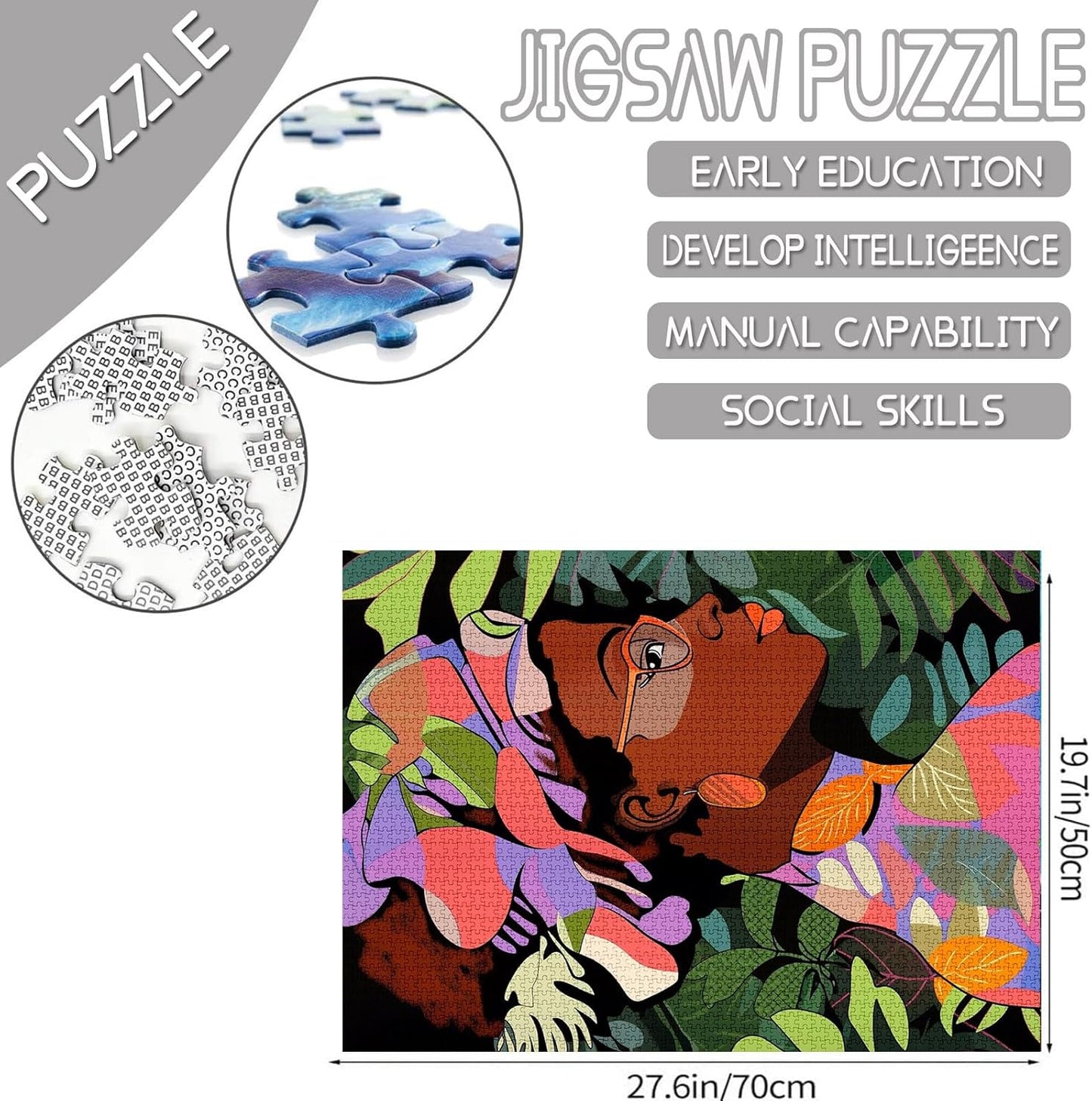 Cool Black Girl Boho Jigsaw Puzzles