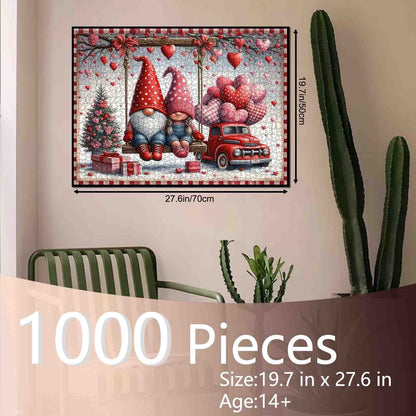 Valentine Gnome Love Swing Jigsaw Puzzle