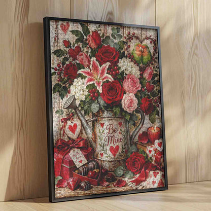 Valentine Roses and Lovebirds Jigsaw Puzzle