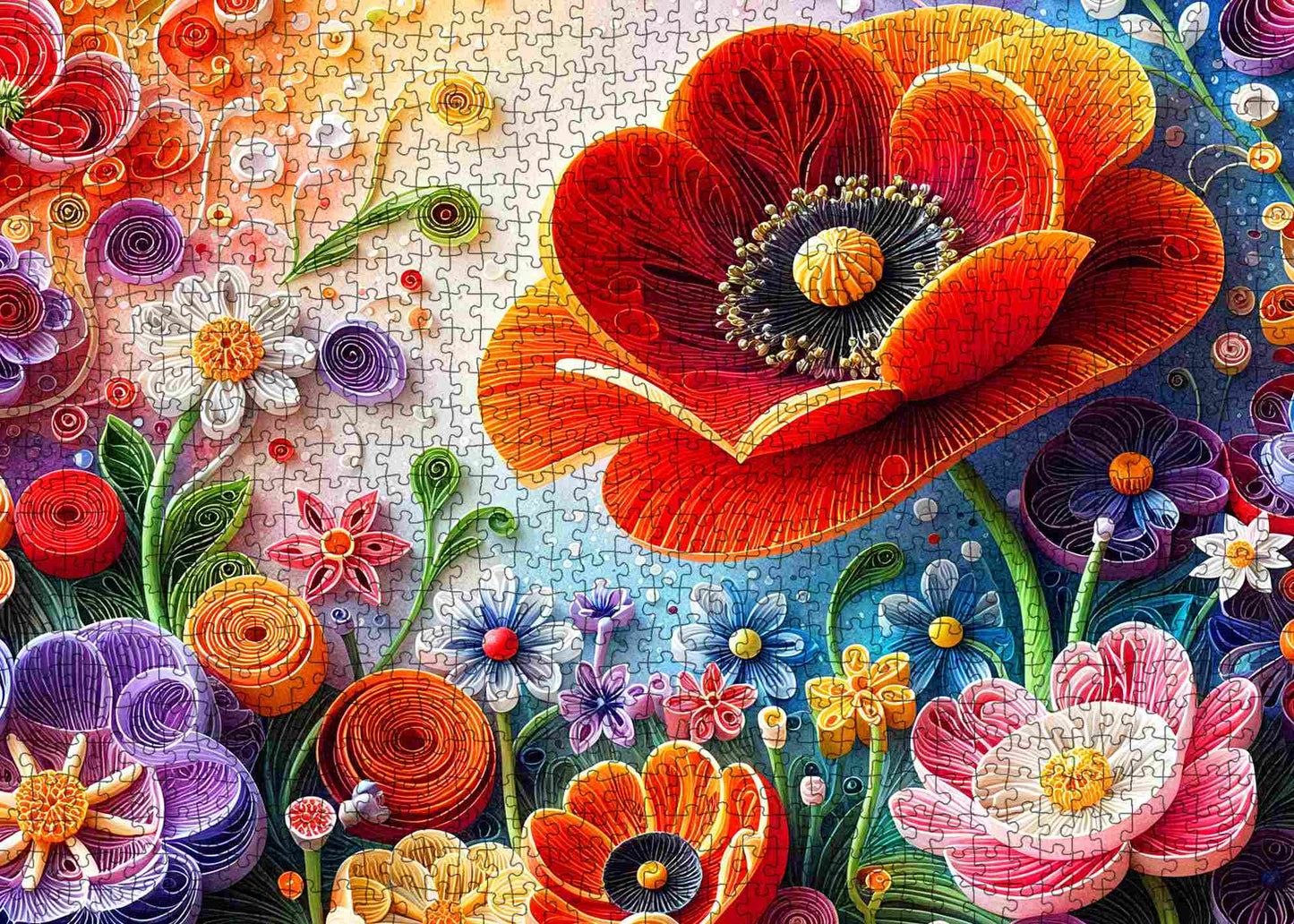 Whimsical Floral Dreamscape Jigsaw Puzzle