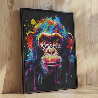 Vibrant Graffiti Monkey Jigsaw Puzzle
