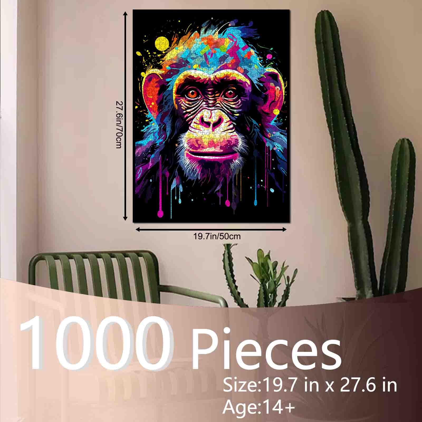 Vibrant Graffiti Monkey Jigsaw Puzzle
