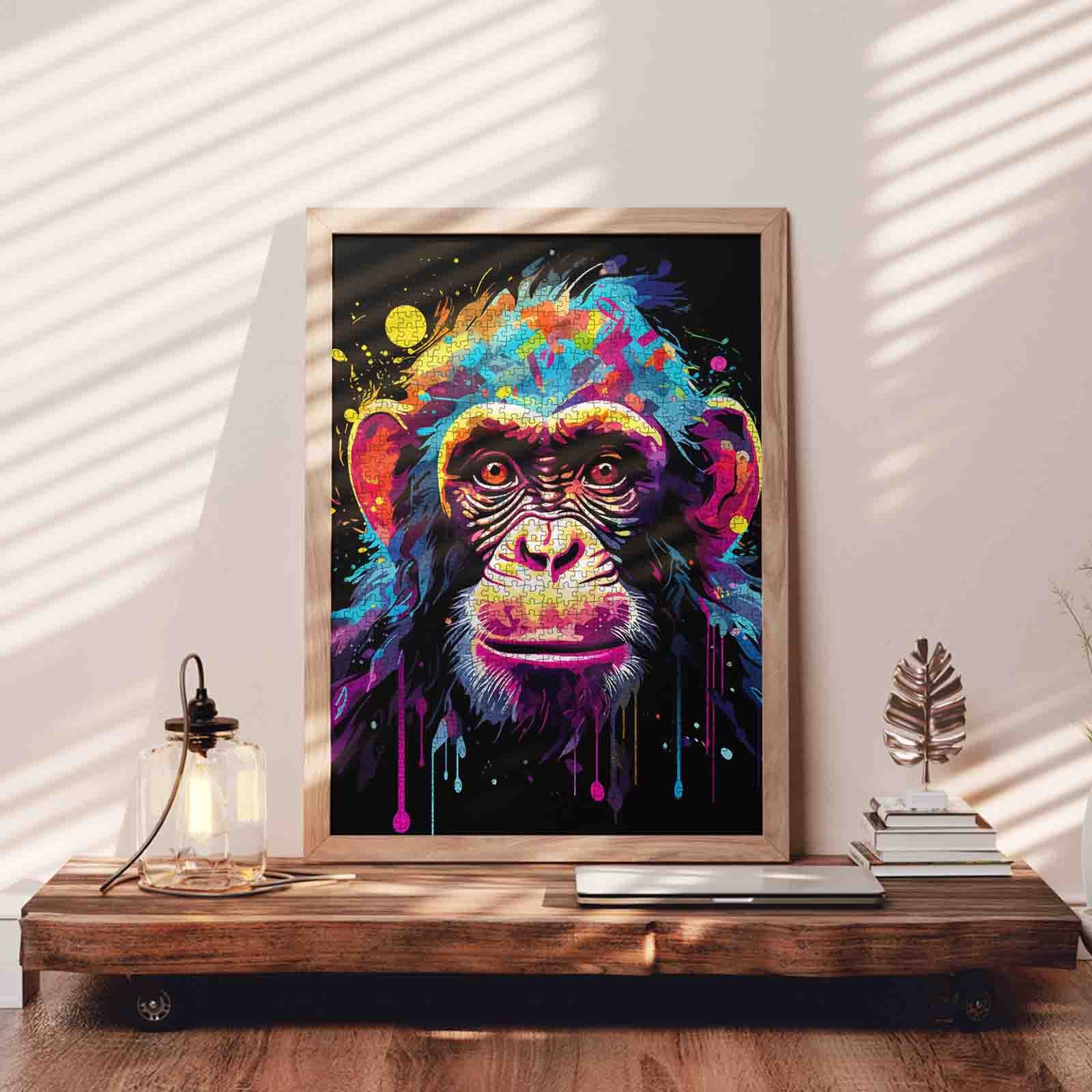 Vibrant Graffiti Monkey Jigsaw Puzzle