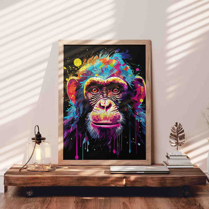 Vibrant Graffiti Monkey Jigsaw Puzzle