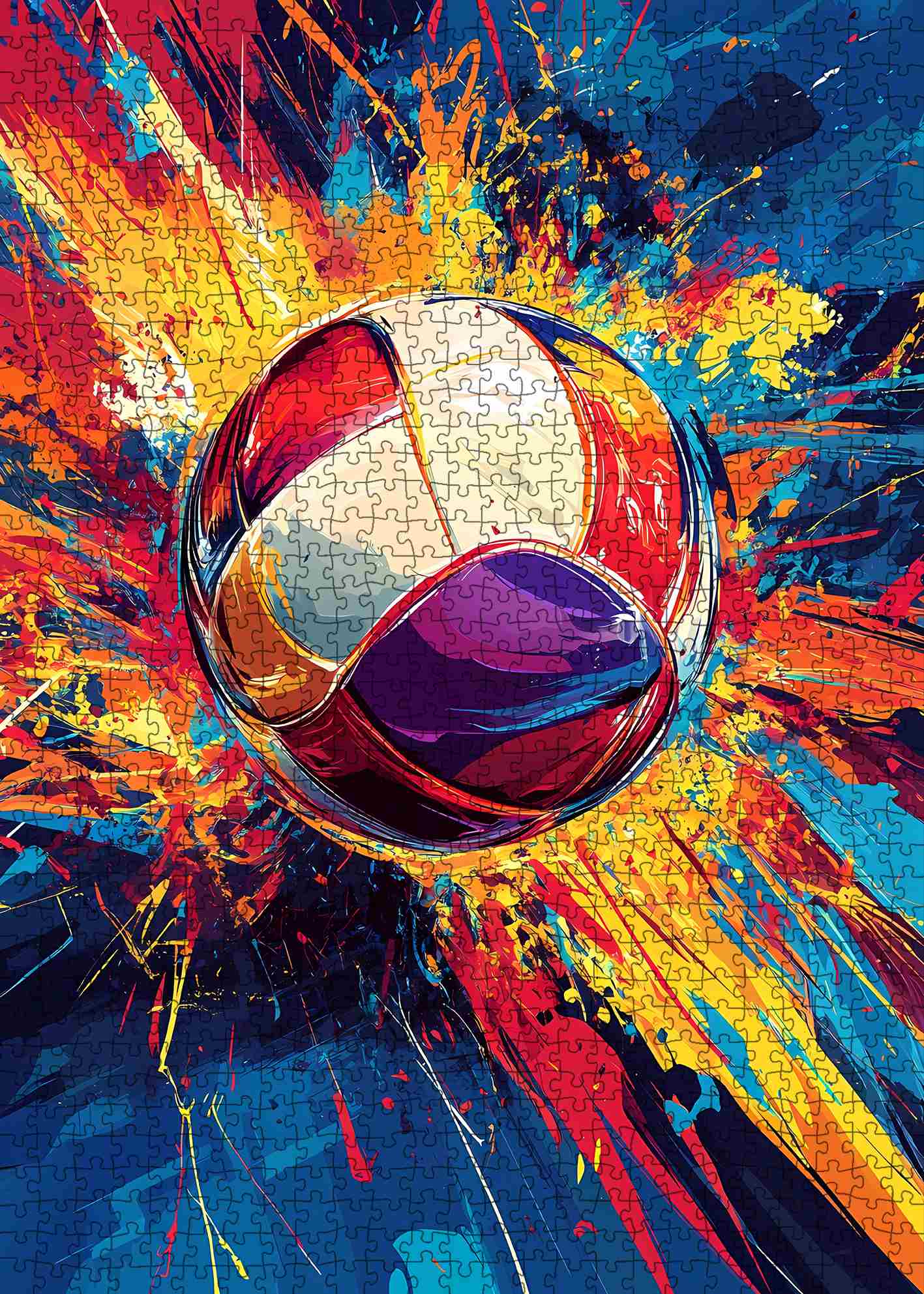 Vibrant Splash Soccer Jigsaw Puzzle