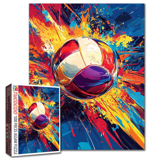 Vibrant Splash Soccer Jigsaw Puzzle
