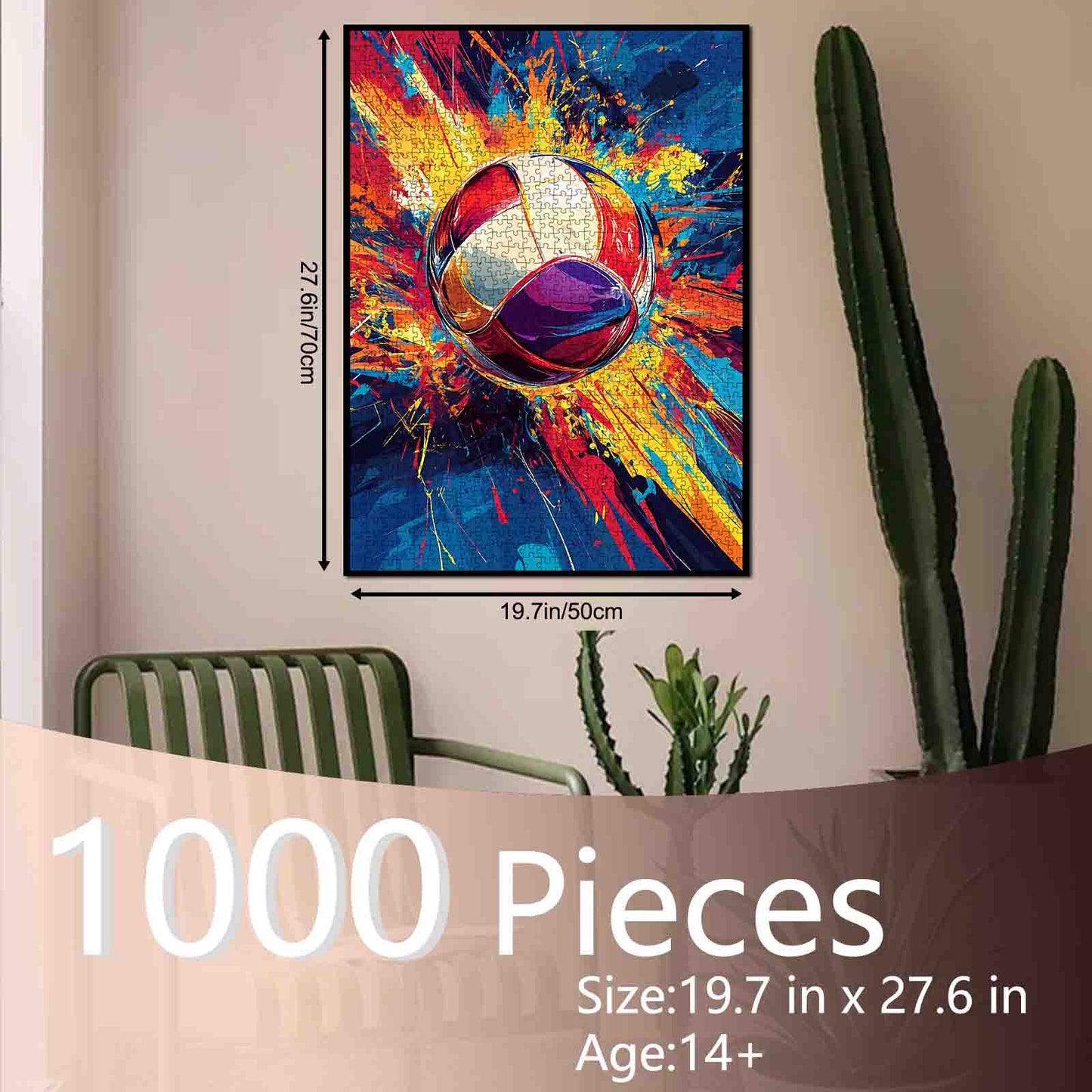 Vibrant Splash Soccer Jigsaw Puzzle