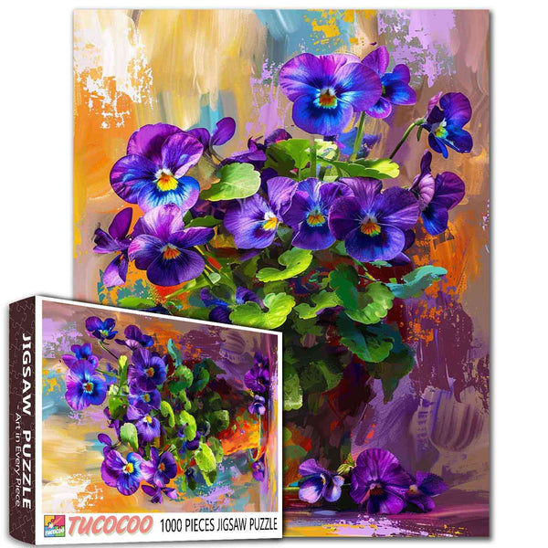 VibrantVioletBlossomsJigsawPuz