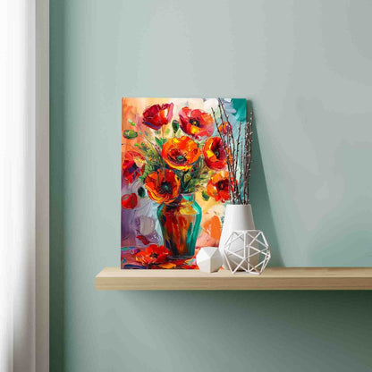 Vibrant Poppy Blossoms Paint by Numbers