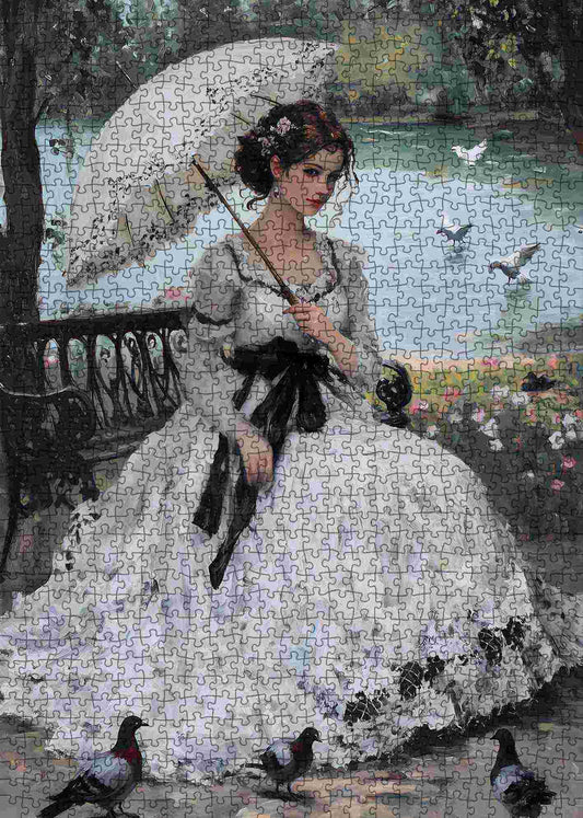 Victorian Elegance by the Lake Jigsaw Puzzle