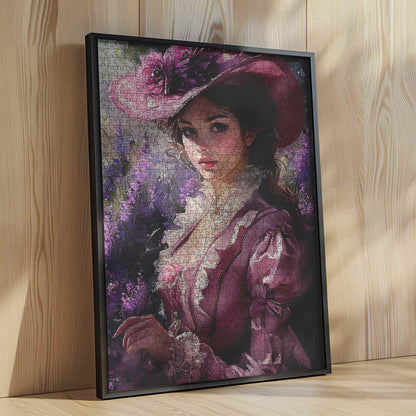 Victorian Lady in Lavender Jigsaw Puzzle