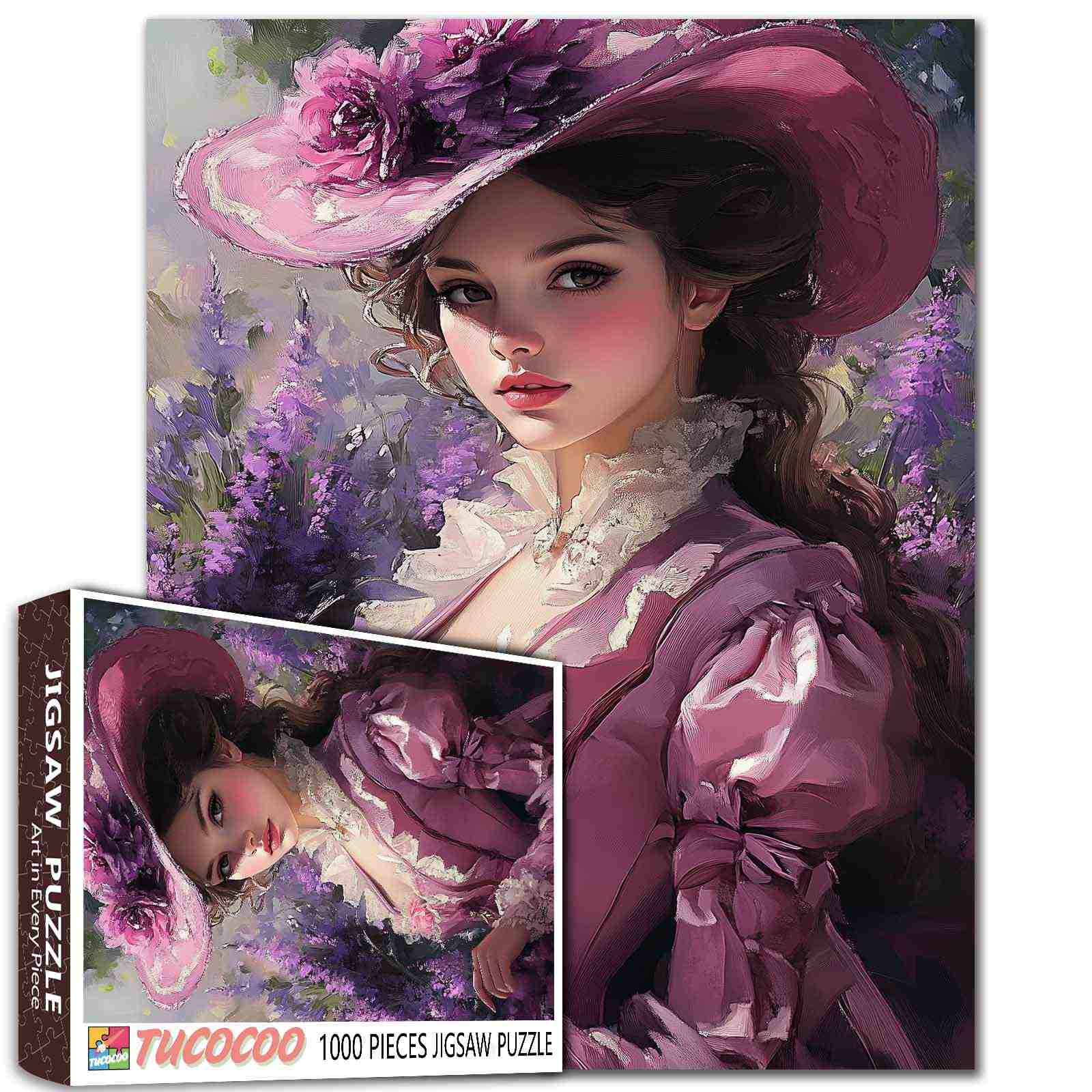 Victorian Lady in Lavender Jigsaw Puzzle