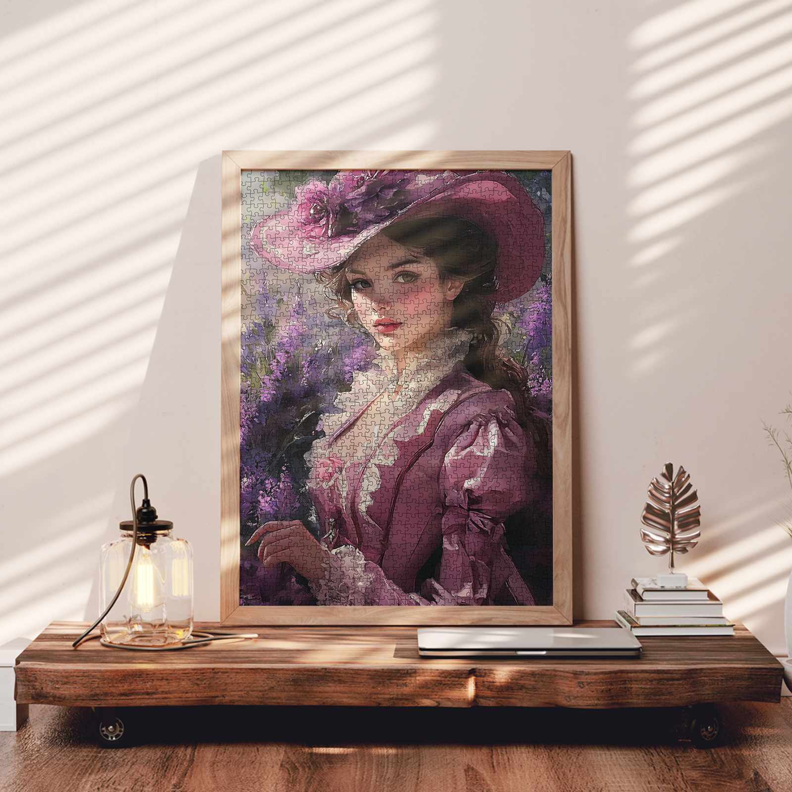 Victorian Lady in Lavender Jigsaw Puzzle
