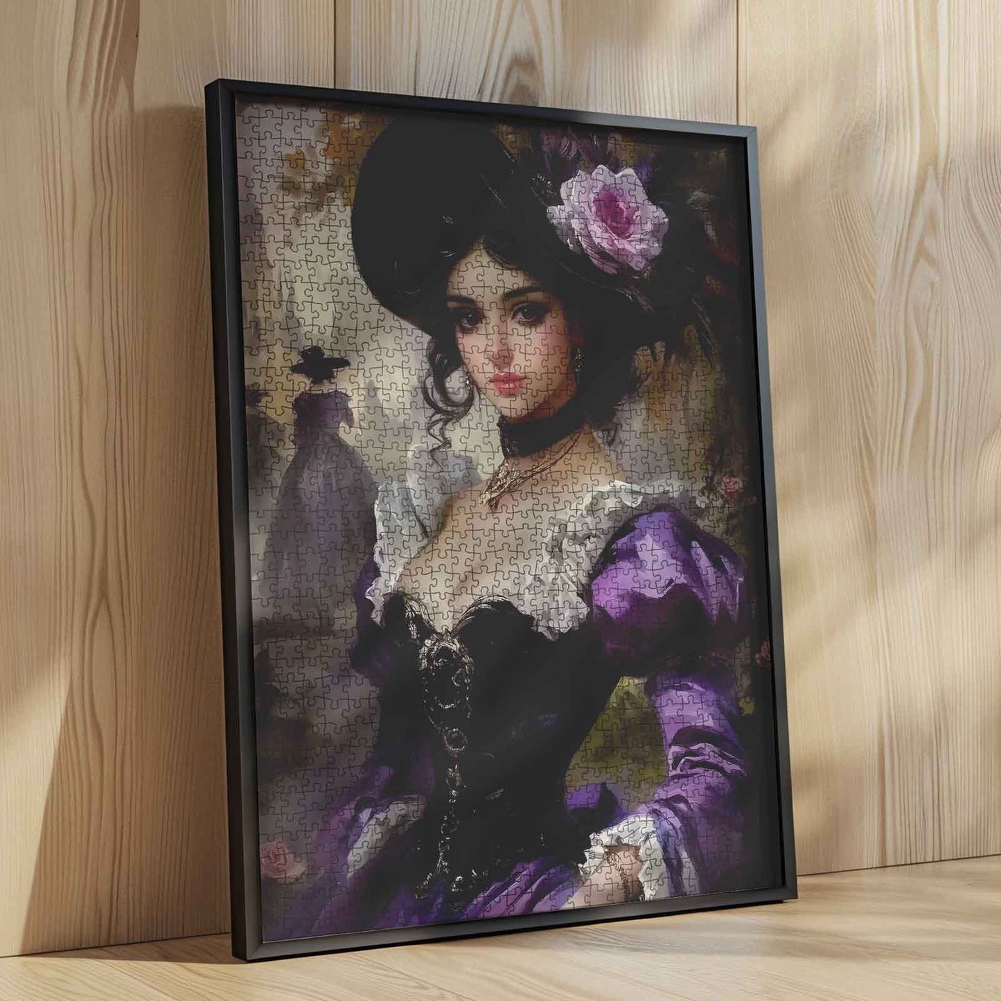 Victorian Lady in Purple Dress Jigsaw Puzzle