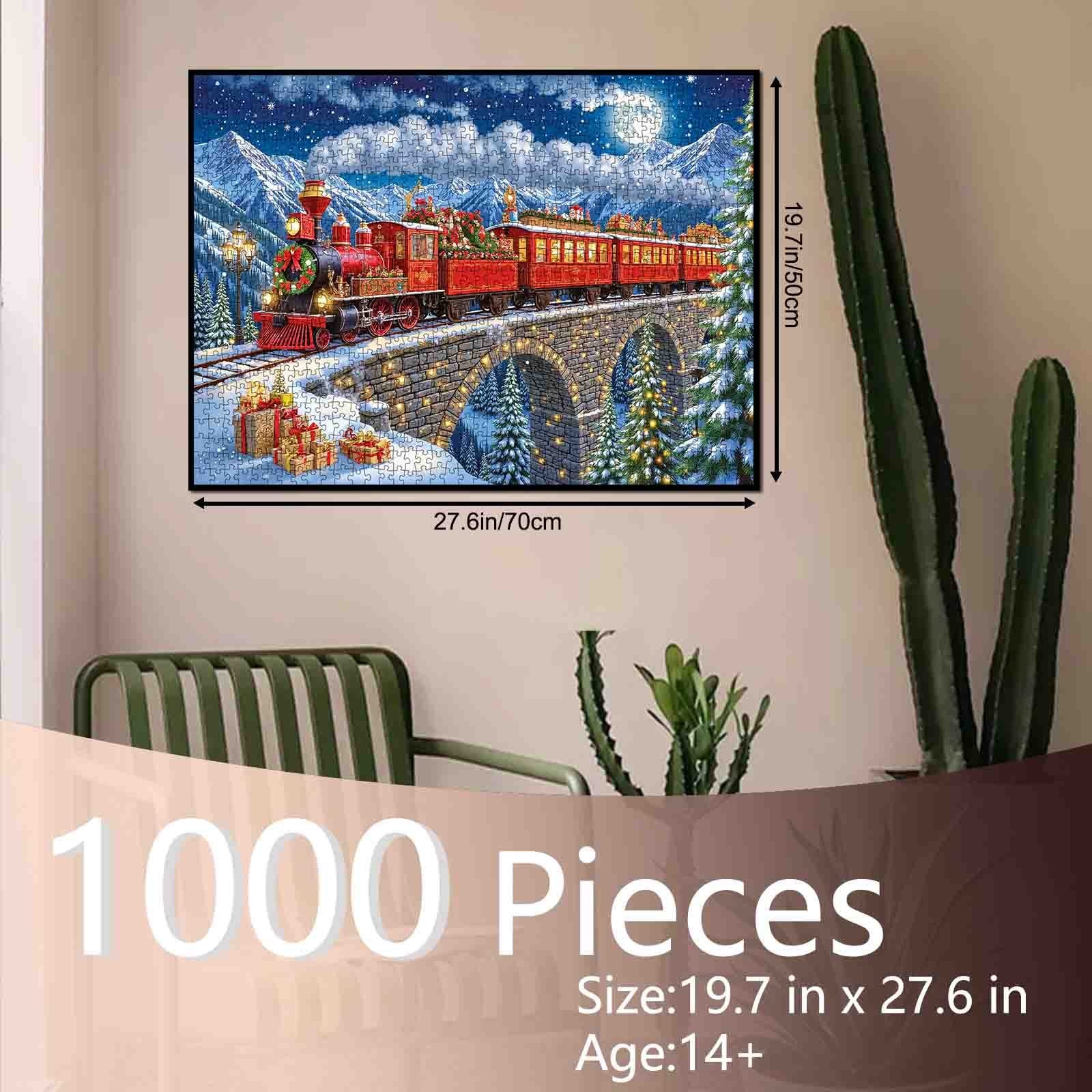 Vintage Christmas Train Adventure Jigsaw Puzzle