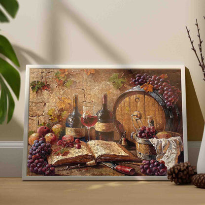 Vintage Wine Cellar Still Life Jigsaw Puzzle