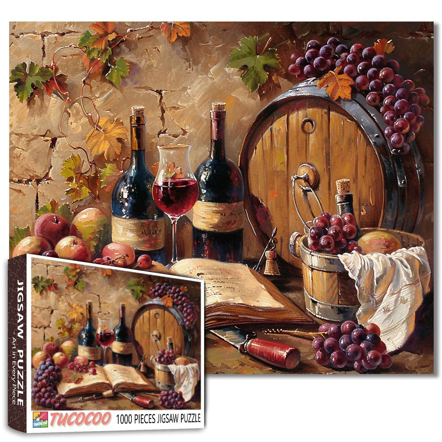 Vintage Wine Cellar Still Life Jigsaw Puzzle