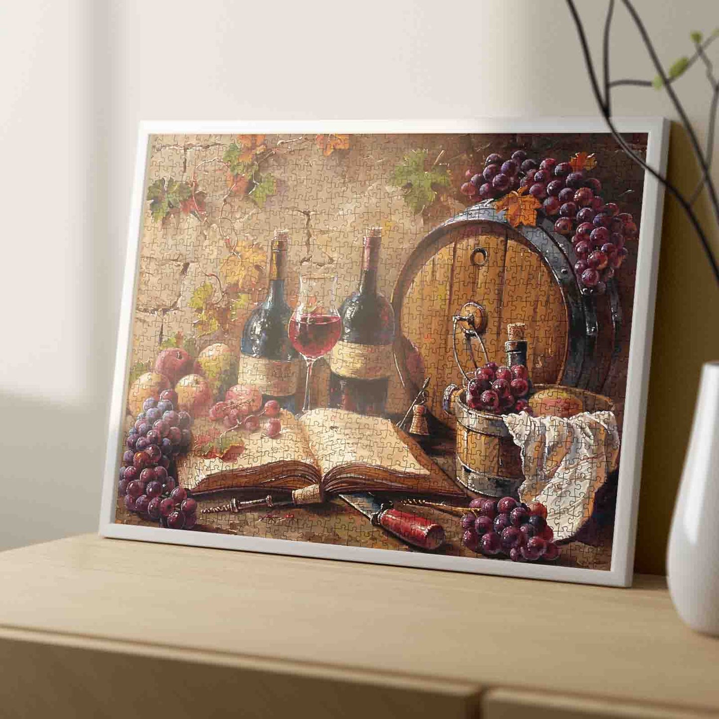 Vintage Wine Cellar Still Life Jigsaw Puzzle