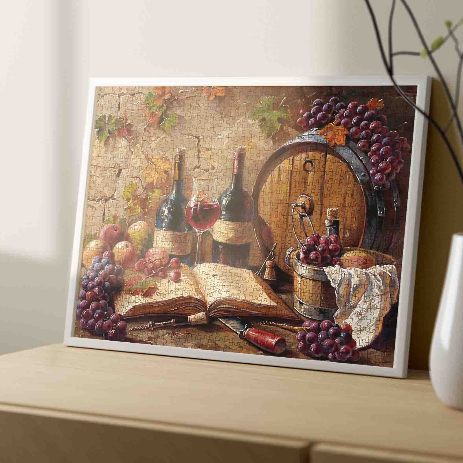 Vintage Wine Cellar Still Life Jigsaw Puzzle