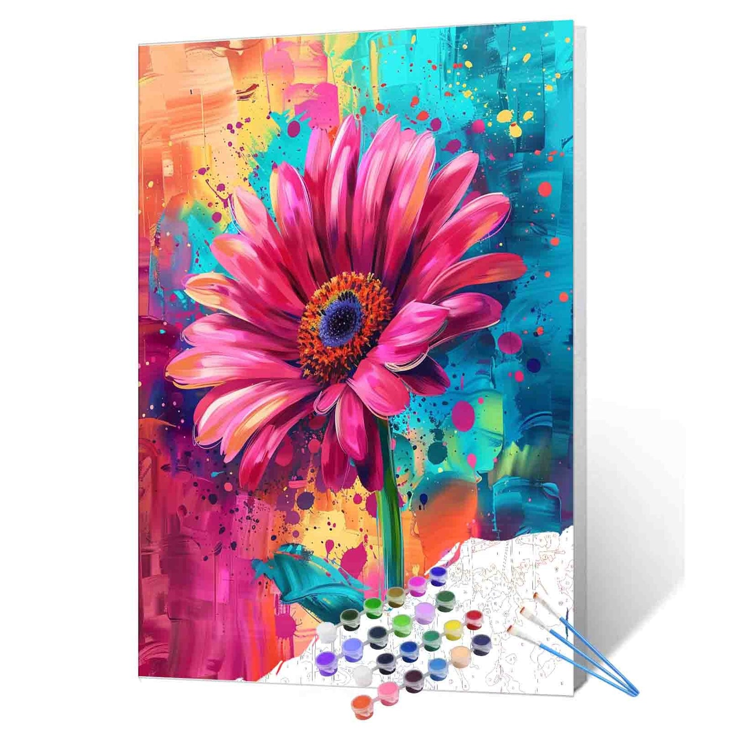 Vivid Daisy Bloom Paint by Numbers