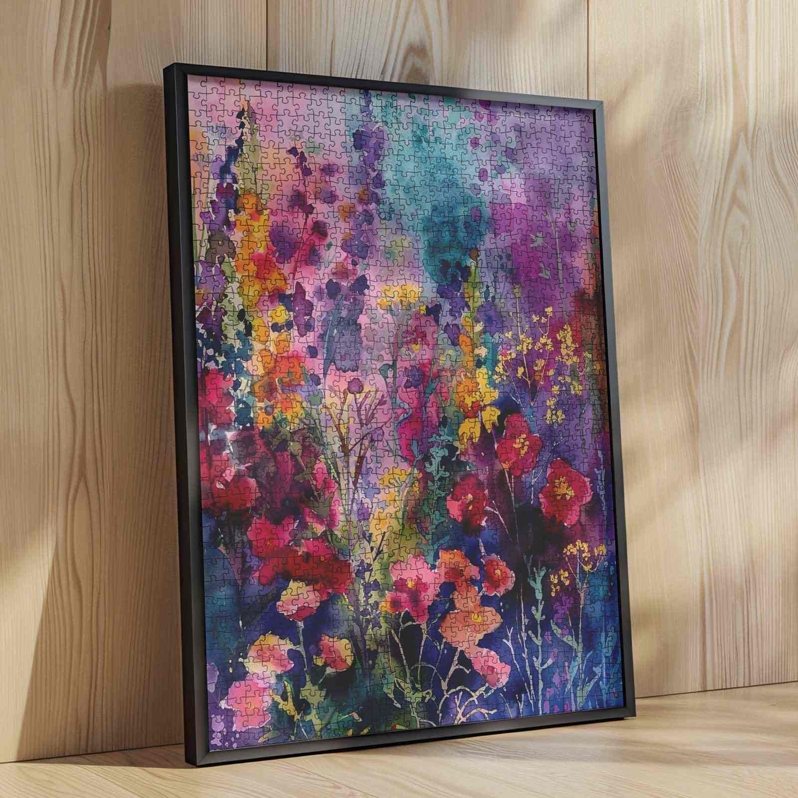 Watercolor Garden Bloom Jigsaw Puzzle