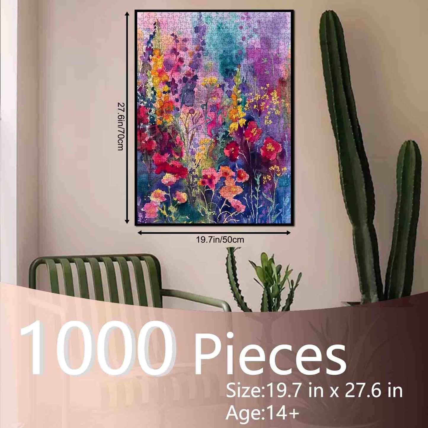 Watercolor Garden Bloom Jigsaw Puzzle