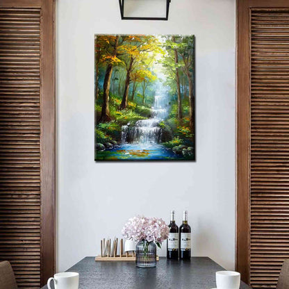 Peinture Par Numéros Anges Jardin Forestier - Kit Toile 40x50cm Avec Peintures Et Pinceaux
