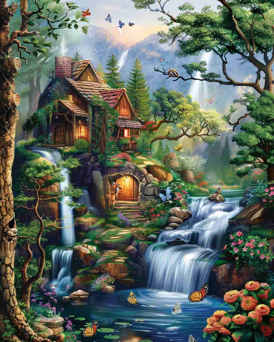 Enchanted Forest Cottage Paint by Numbers