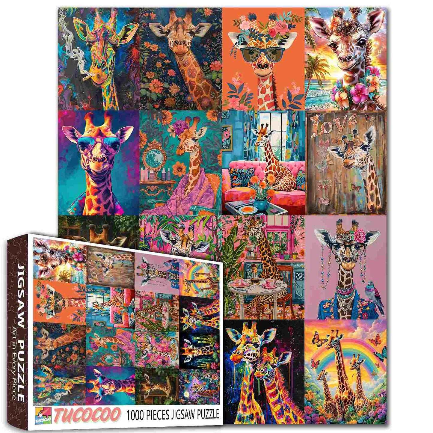 Whimsical Giraffe Life Jigsaw Puzzle