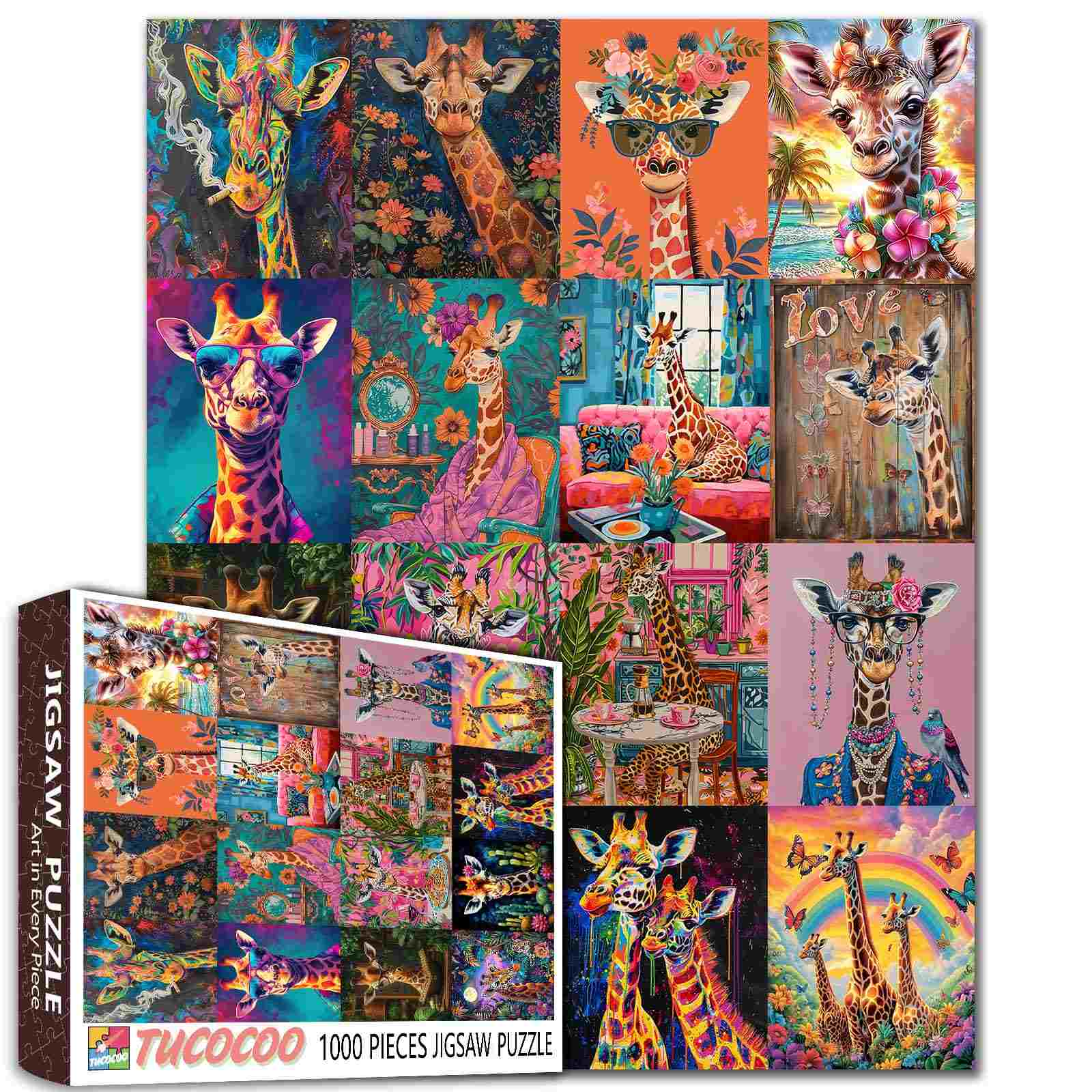 Whimsical Giraffe Life Jigsaw Puzzle