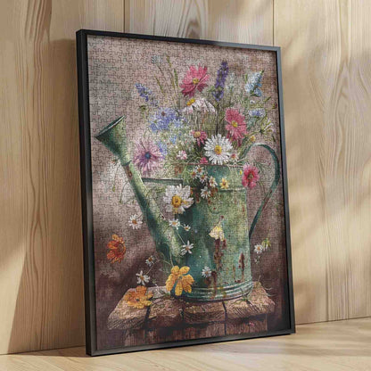 Wildflower Watering Can Jigsaw Puzzle