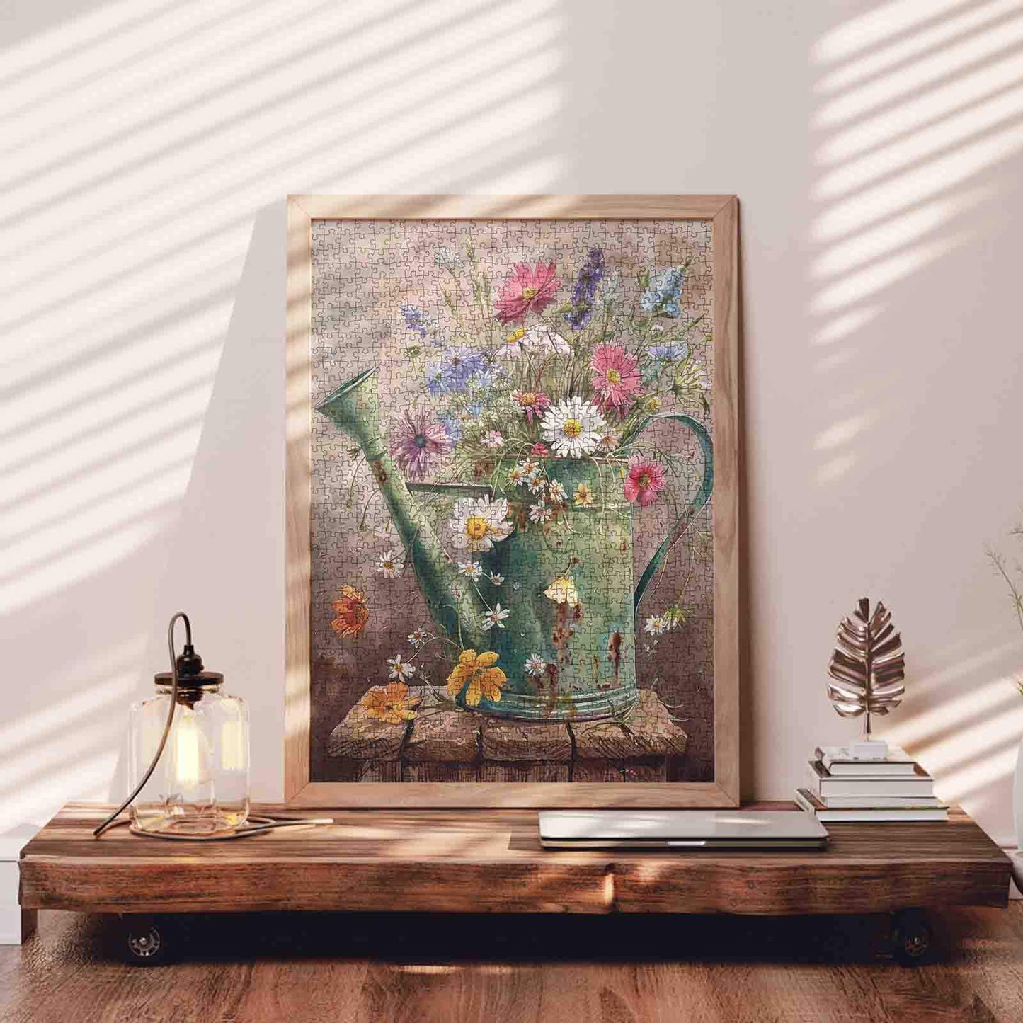 Wildflower Watering Can Jigsaw Puzzle