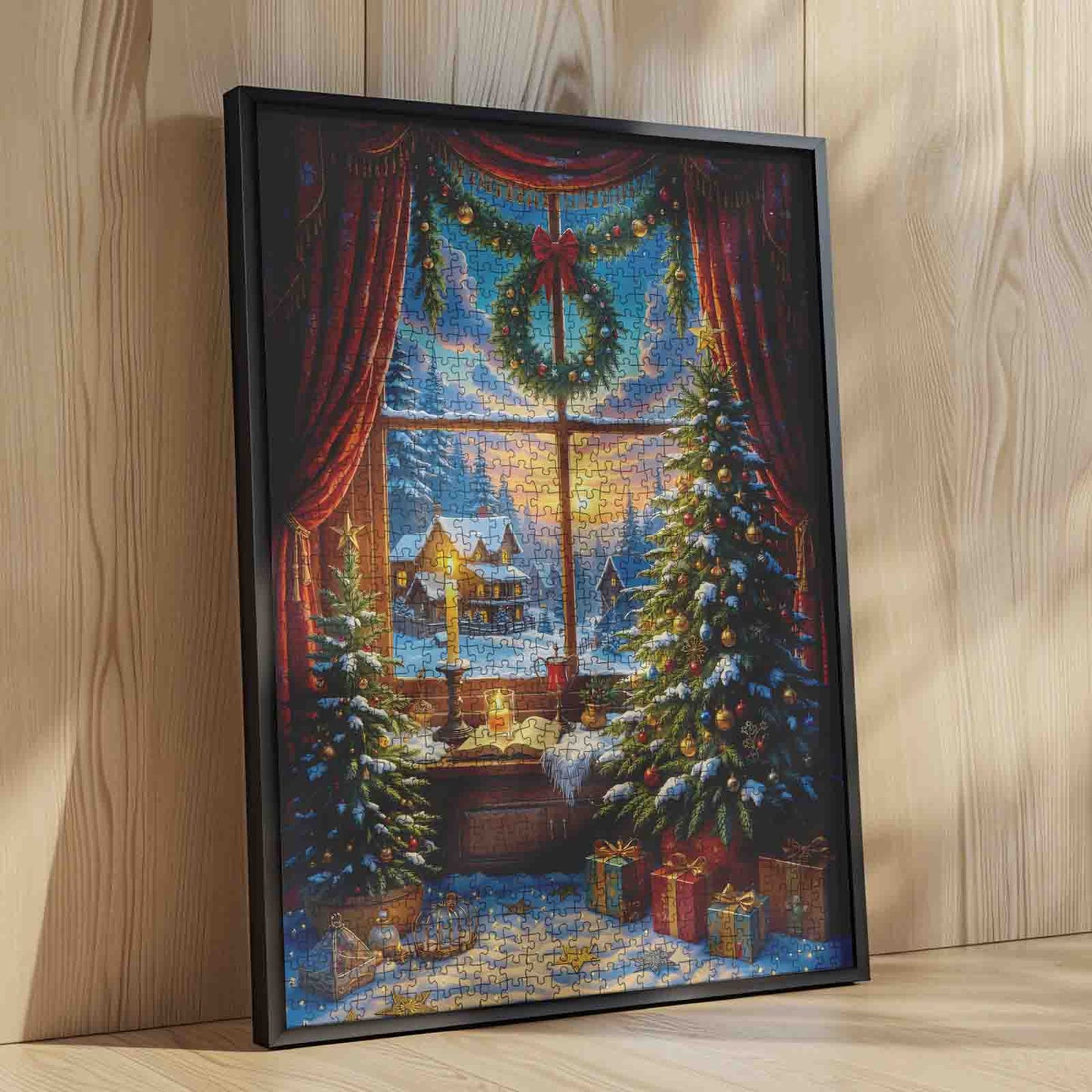 Winter Window Glow Jigsaw Puzzle